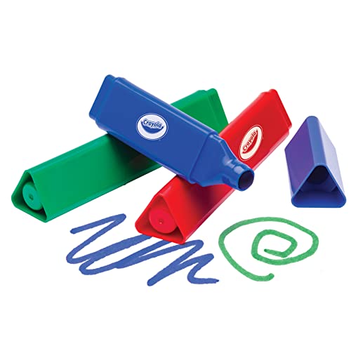Crayola Triangle Toddler Markers (8ct) – Easy Grip Washable Art Supplies for Little Hands