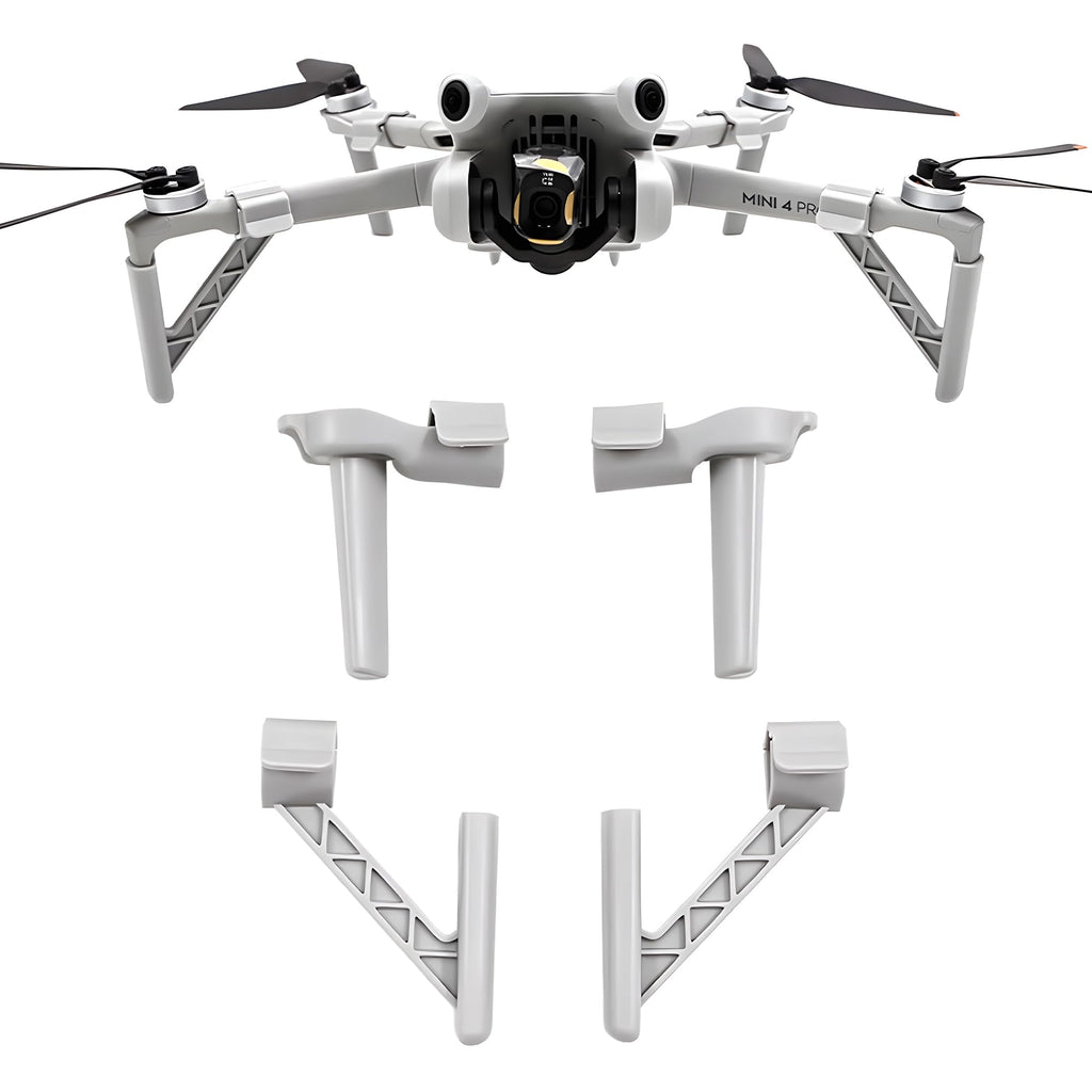Craznick Landing Gear for DJI Mini 4 Pro – Extended Landing Legs, 25mm Height Increase, Snap-On Installation