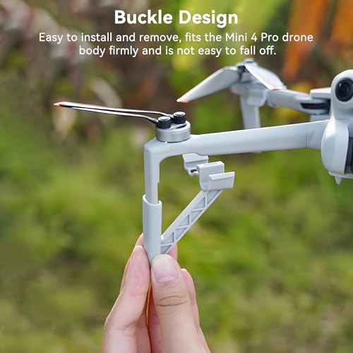 Craznick Landing Gear for DJI Mini 4 Pro – Extended Landing Legs, 25mm Height Increase, Snap-On Installation