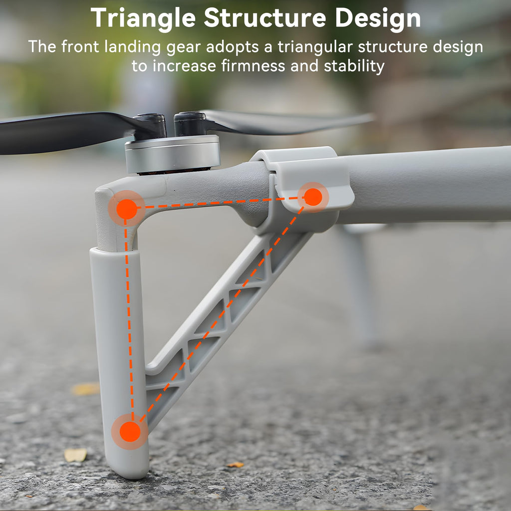 Craznick Landing Gear for DJI Mini 4 Pro – Extended Landing Legs, 25mm Height Increase, Snap-On Installation