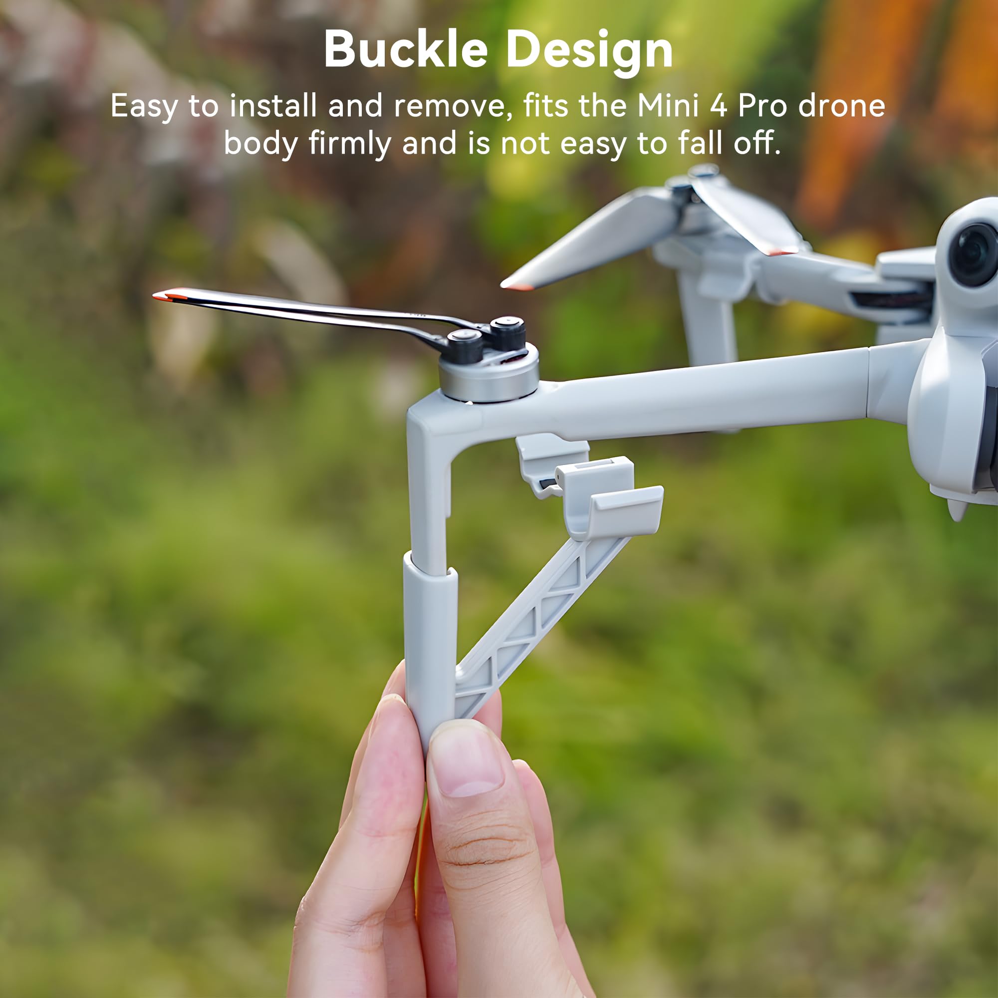 Craznick Landing Gear for DJI Mini 4 Pro – Extended Landing Legs, 25mm Height Increase, Snap-On Installation