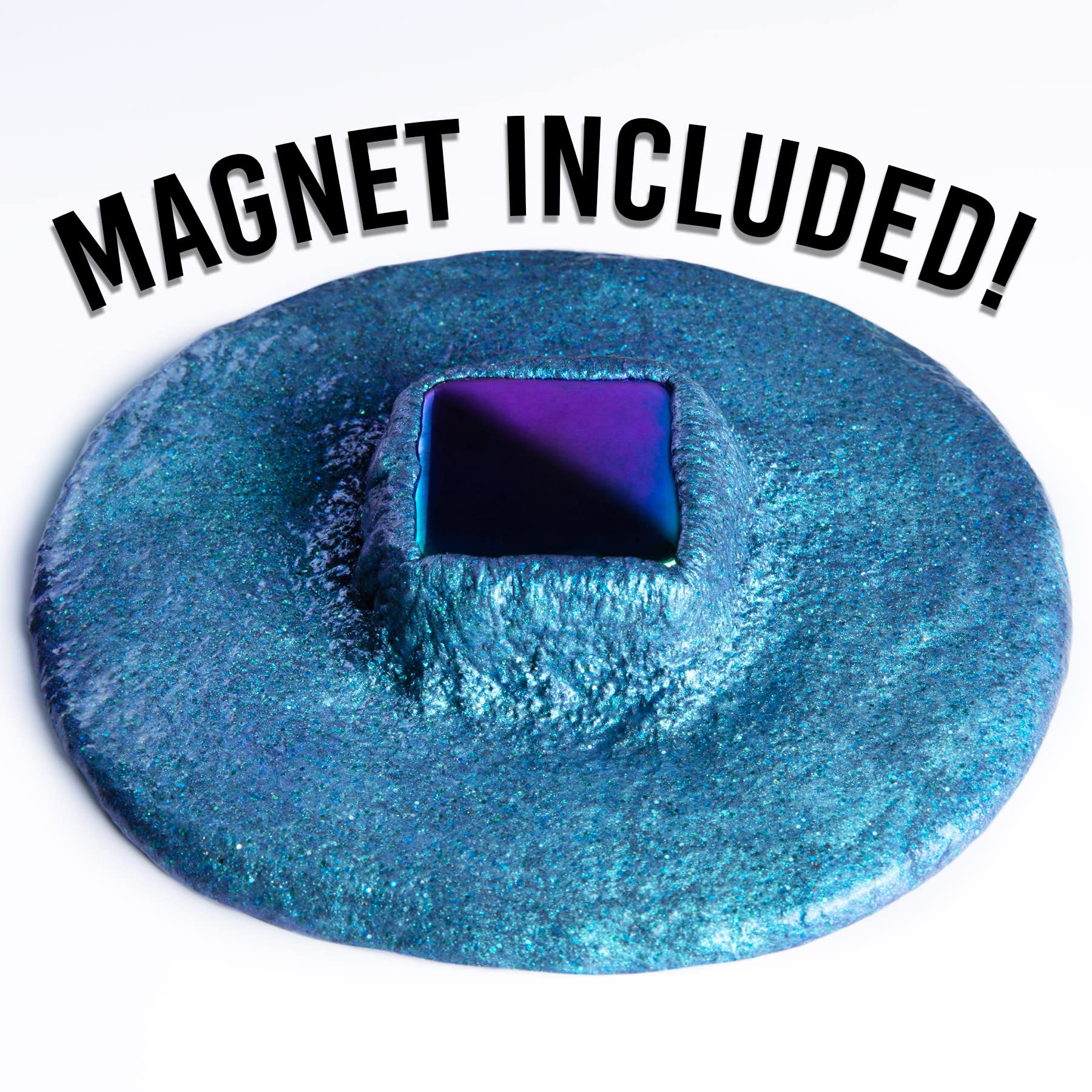 Crazy Aaron's Happy Earth Thinking Putty - Blue Magnetic Putty with Rainbow Magnet, 90g, 4-Inch Tin