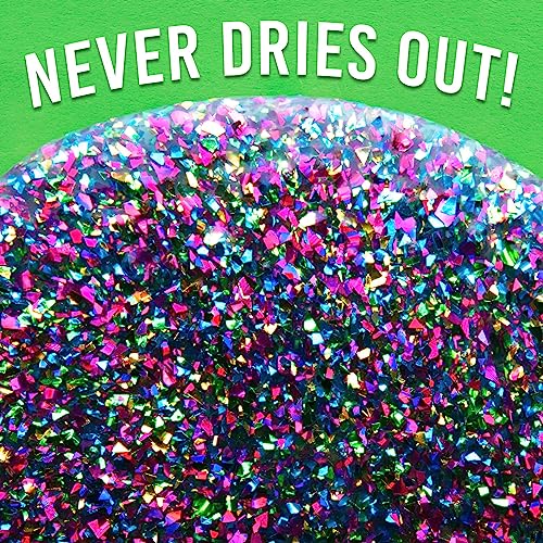 Crazy Aaron's Happy Hedgehog Thinking Putty – Clear Putty with Rainbow Glitter, Never Dries Out, 4-Inch Tin, 90g