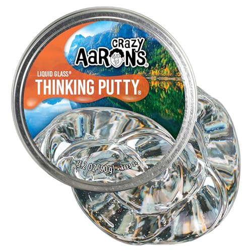 Crazy Aaron's Liquid Glass Thinking Putty – Crystal Clear, Non-Sticky, Never Dries Out