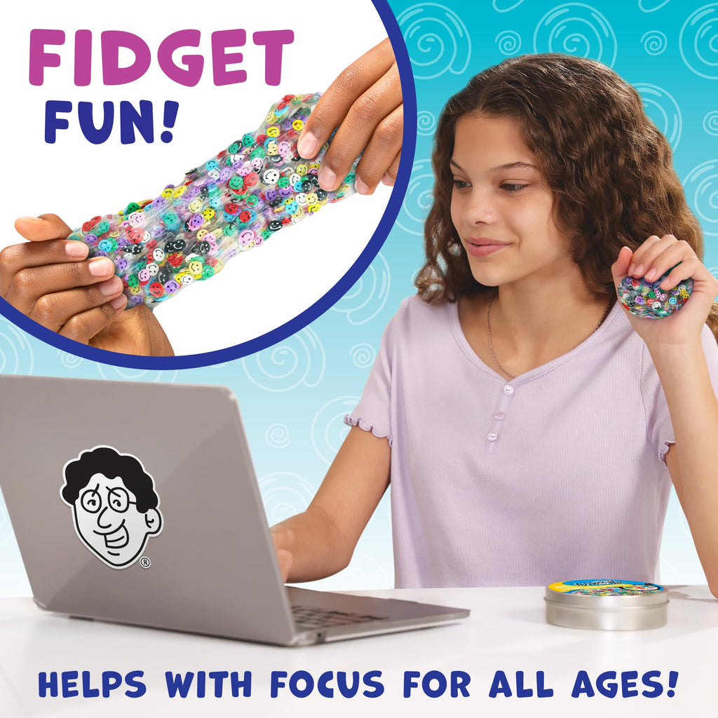 Crazy Aaron's Mixed Emotions Thinking Putty - Clear Putty with 6 Hidden Emojis, Never Dries Out, Ages 3+
