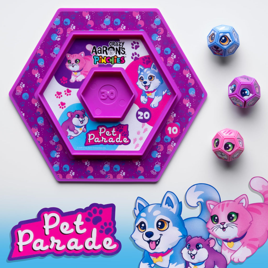 Crazy Aaron's Pinchies Pet Parade Series #1 Fidget Toy – Tactile Sensory Game for Kids & Teens