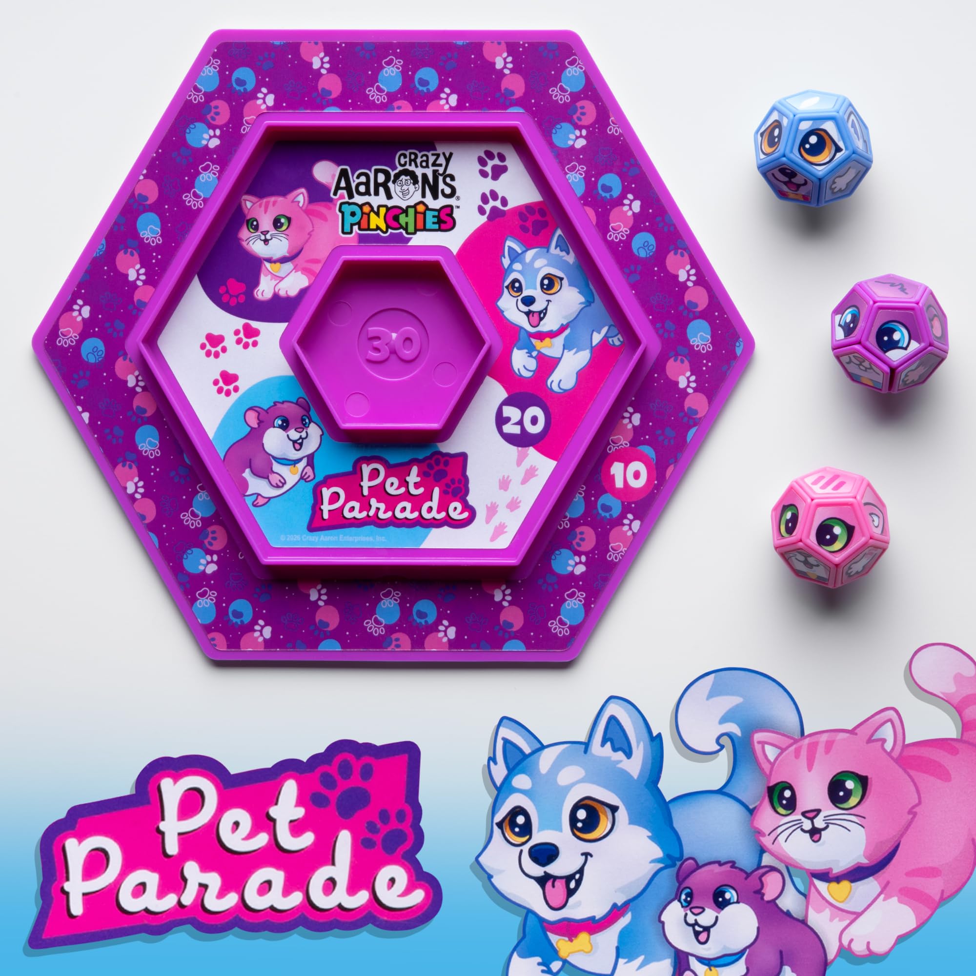 Crazy Aaron's Pinchies Pet Parade Series #1 Fidget Toy – Tactile Sensory Game for Kids & Teens