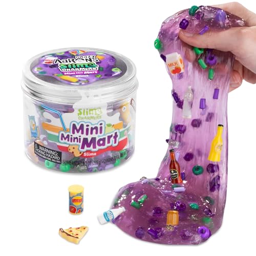 Crazy Aaron's Slime Charmers Mini Mini Mart Purple Buttery Slime – Grape Scented Sensory Toy with Food Charms (8.2 oz)