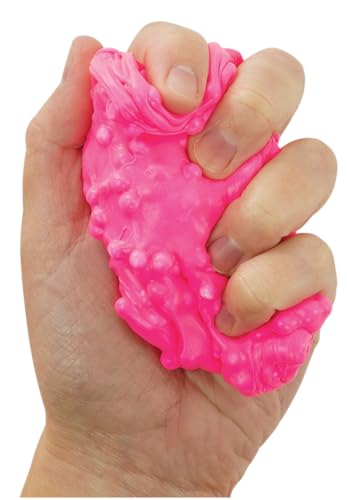 Crazy Aaron's Sponge Putty Thinking Putty – Hot Pink with Beads, Never Dries Out (3.2 oz, Made in USA)