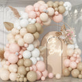 Cream Peach Boho Balloon Arch Kit – 86-Piece Double Stuffed Latex Garland for Baby Shower, Birthday, Wedding & Bridal Shower Decor