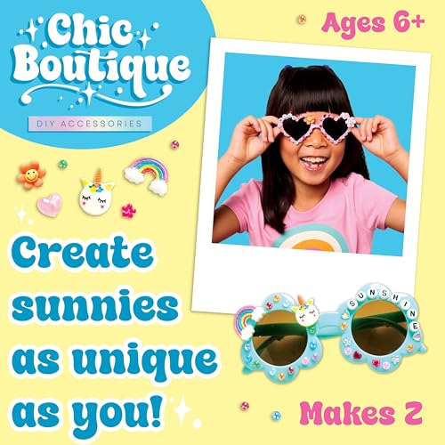 Creativity for Kids Chic Boutique Sunnies DIY Kit – Make 2 Trendy Sunglasses with Pearls, Rhinestones & Charms