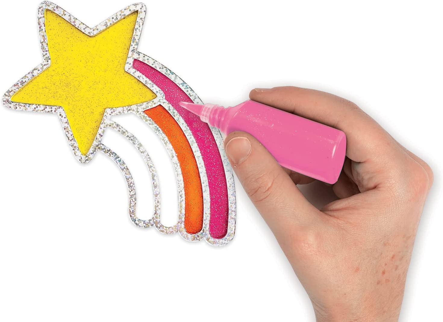 Creativity for Kids Easy Sparkle Window Art Kit – 7 Peel-and-Press Designs for Ages 6+