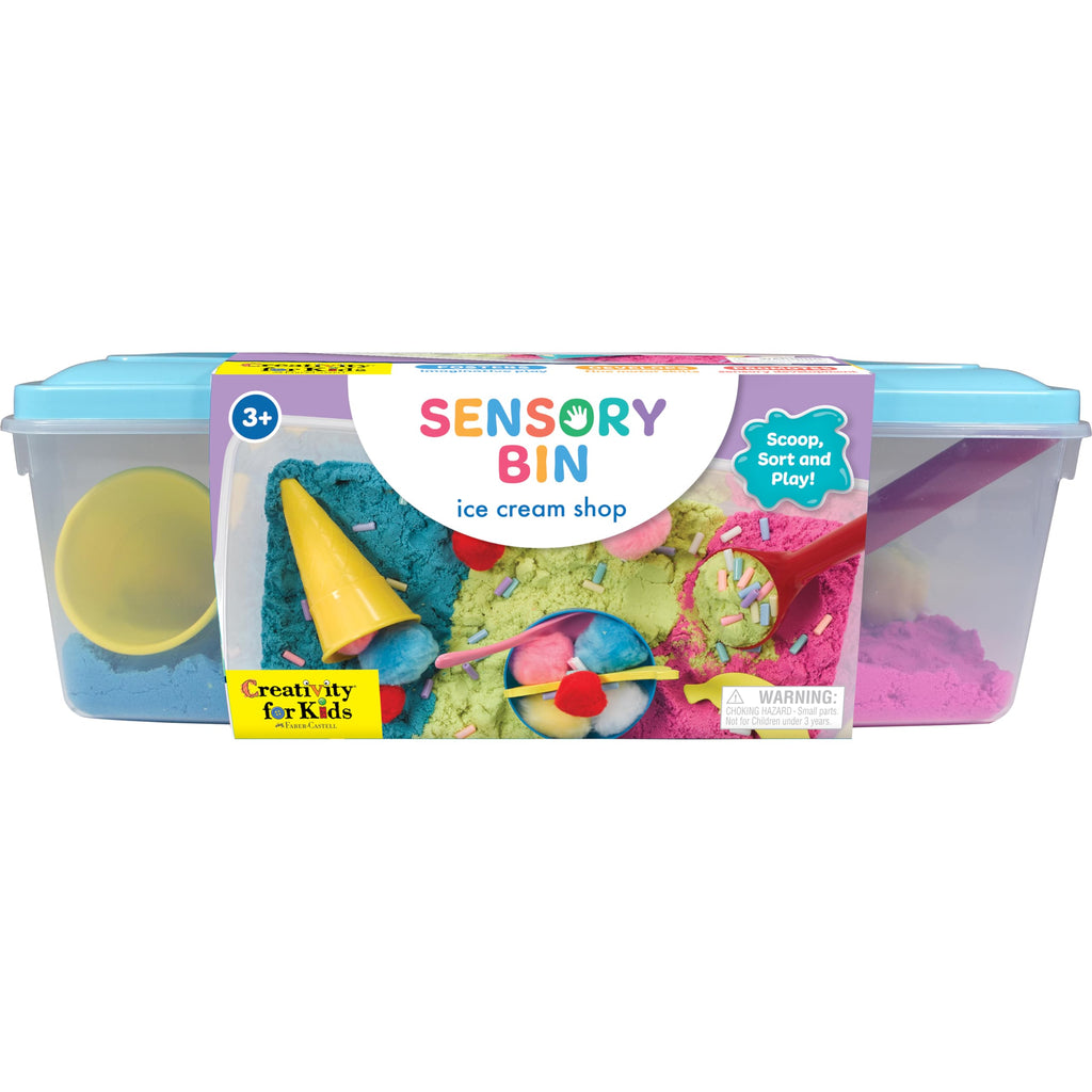 Creativity for Kids Ice Cream Shop Sensory Bin – 28-Piece Pretend Play Set for Ages 3+