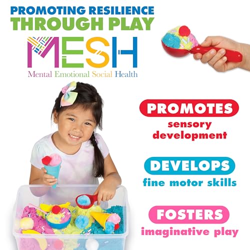 Creativity for Kids Ice Cream Shop Sensory Bin – 28-Piece Pretend Play Set for Ages 3+