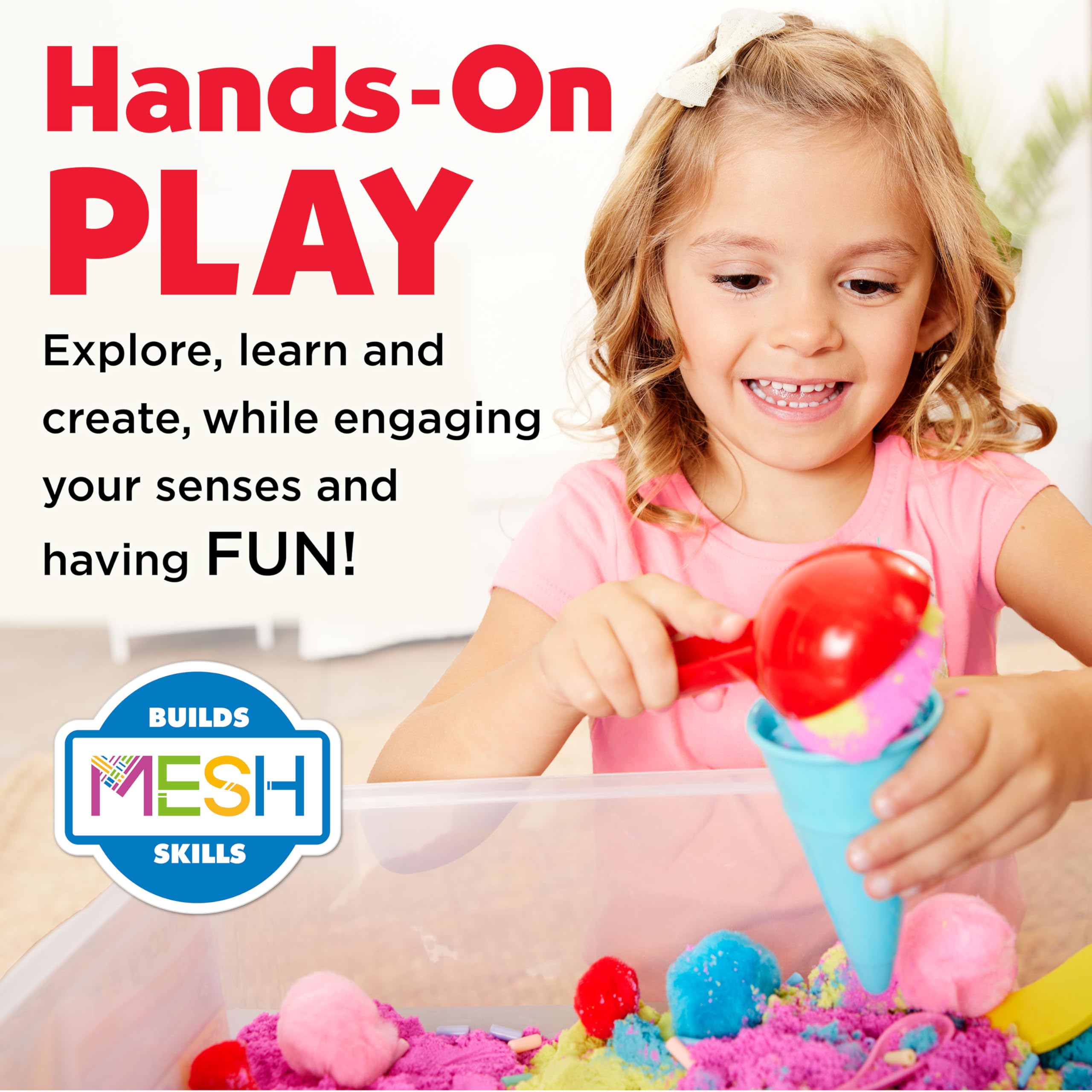Creativity for Kids Ice Cream Shop Sensory Bin – 28-Piece Pretend Play Set for Ages 3+