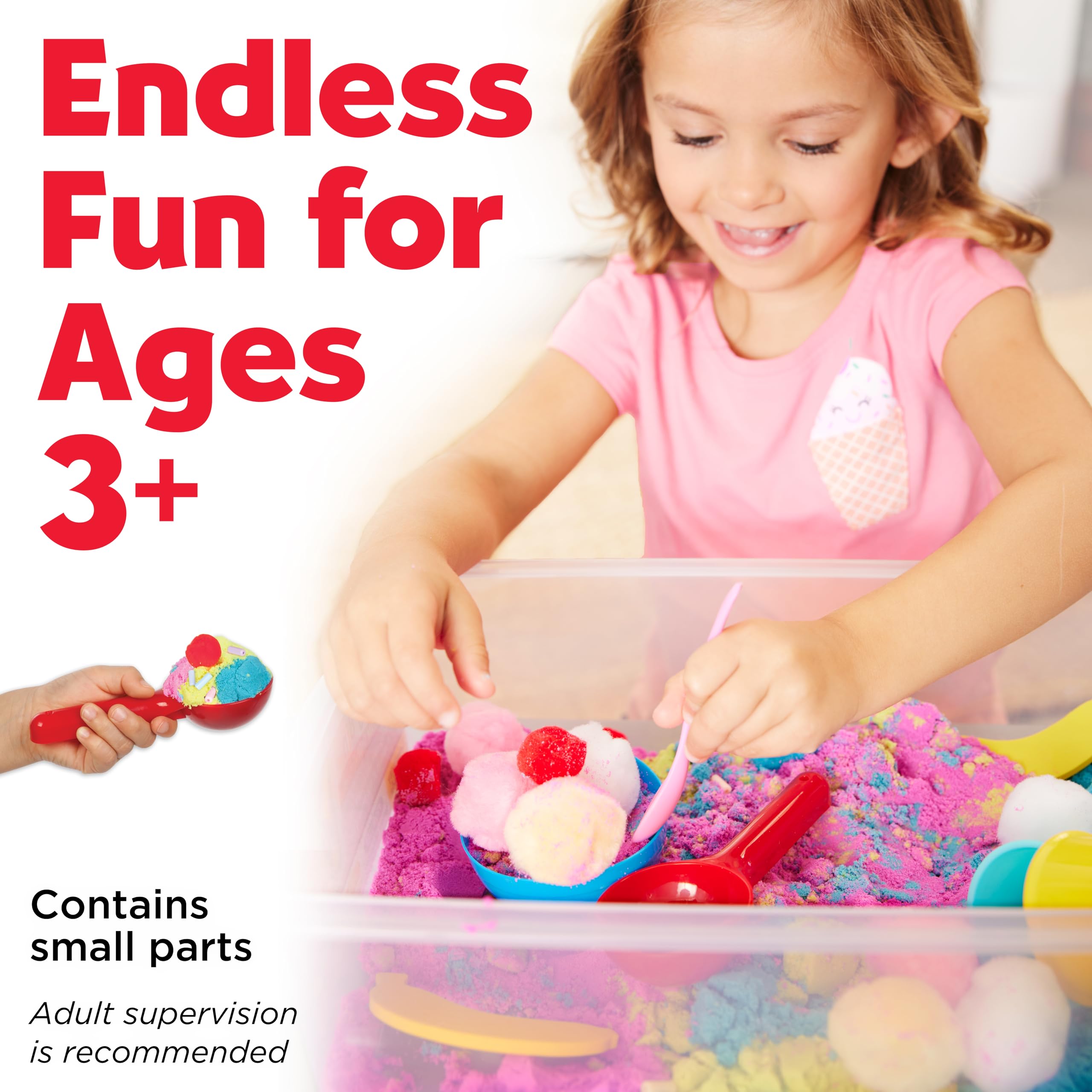Creativity for Kids Ice Cream Shop Sensory Bin – 28-Piece Pretend Play Set for Ages 3+