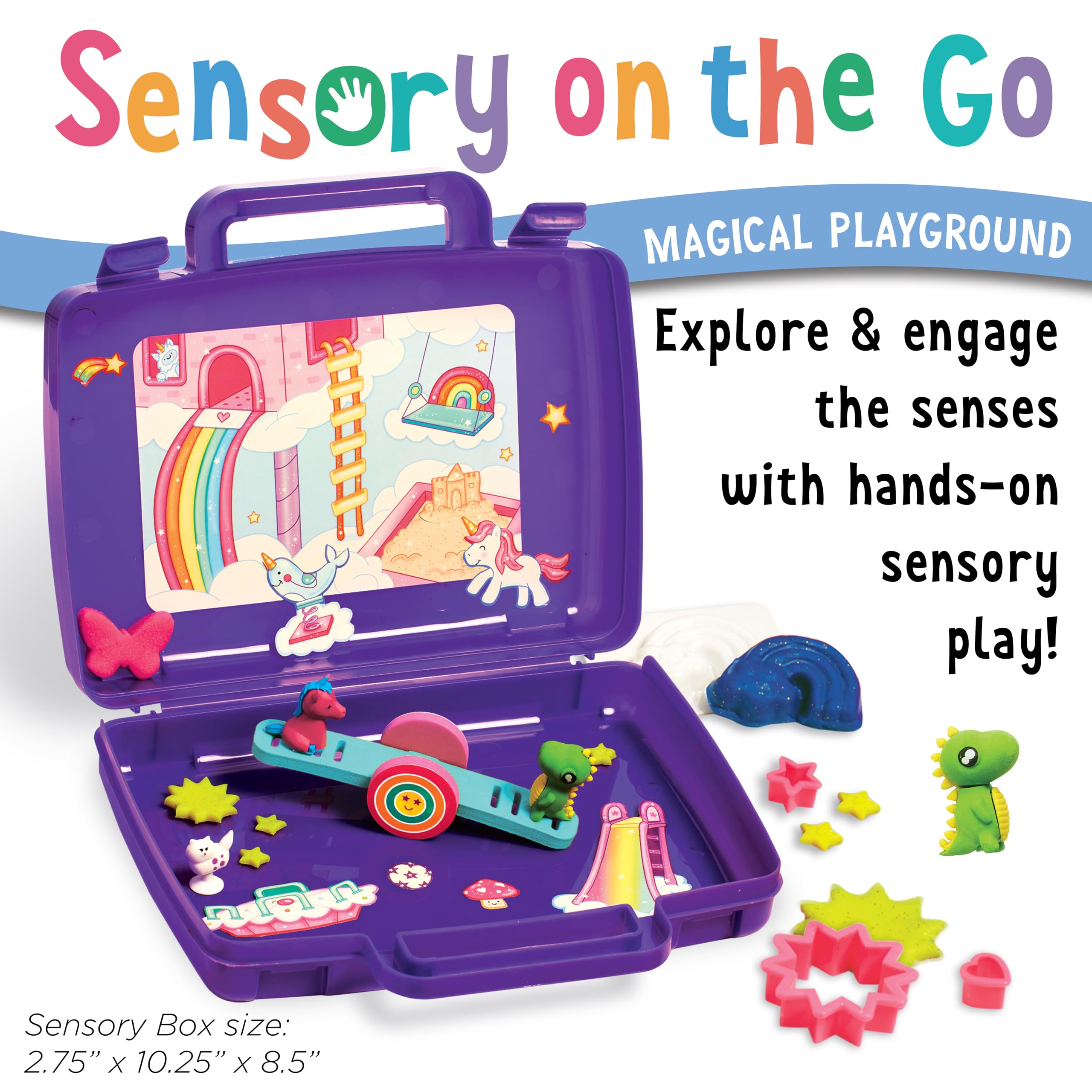Creativity for Kids Magical Playground Sensory On-the-Go Kit – Unicorn Sensory Bin for Toddlers Ages 3-5