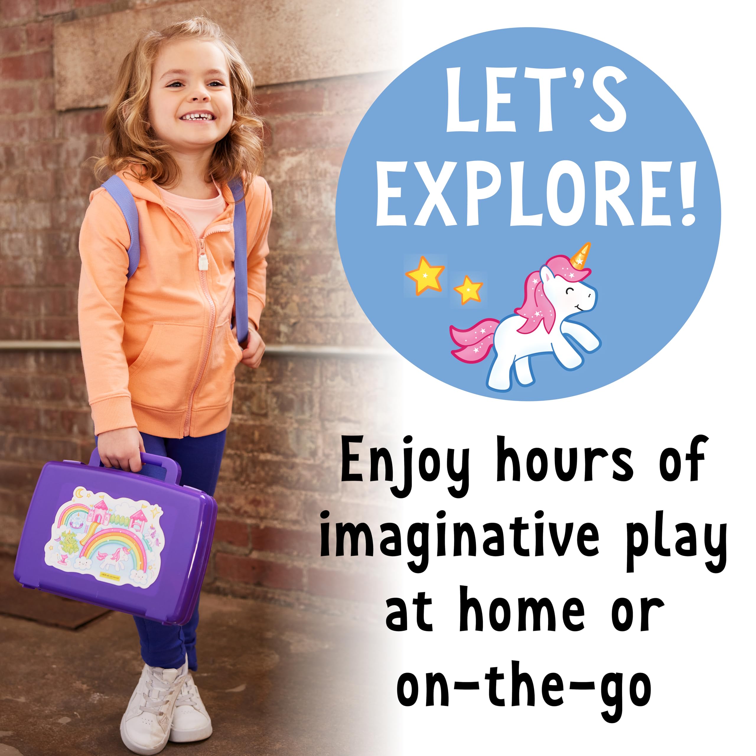Creativity for Kids Magical Playground Sensory On-the-Go Kit – Unicorn Sensory Bin for Toddlers Ages 3-5