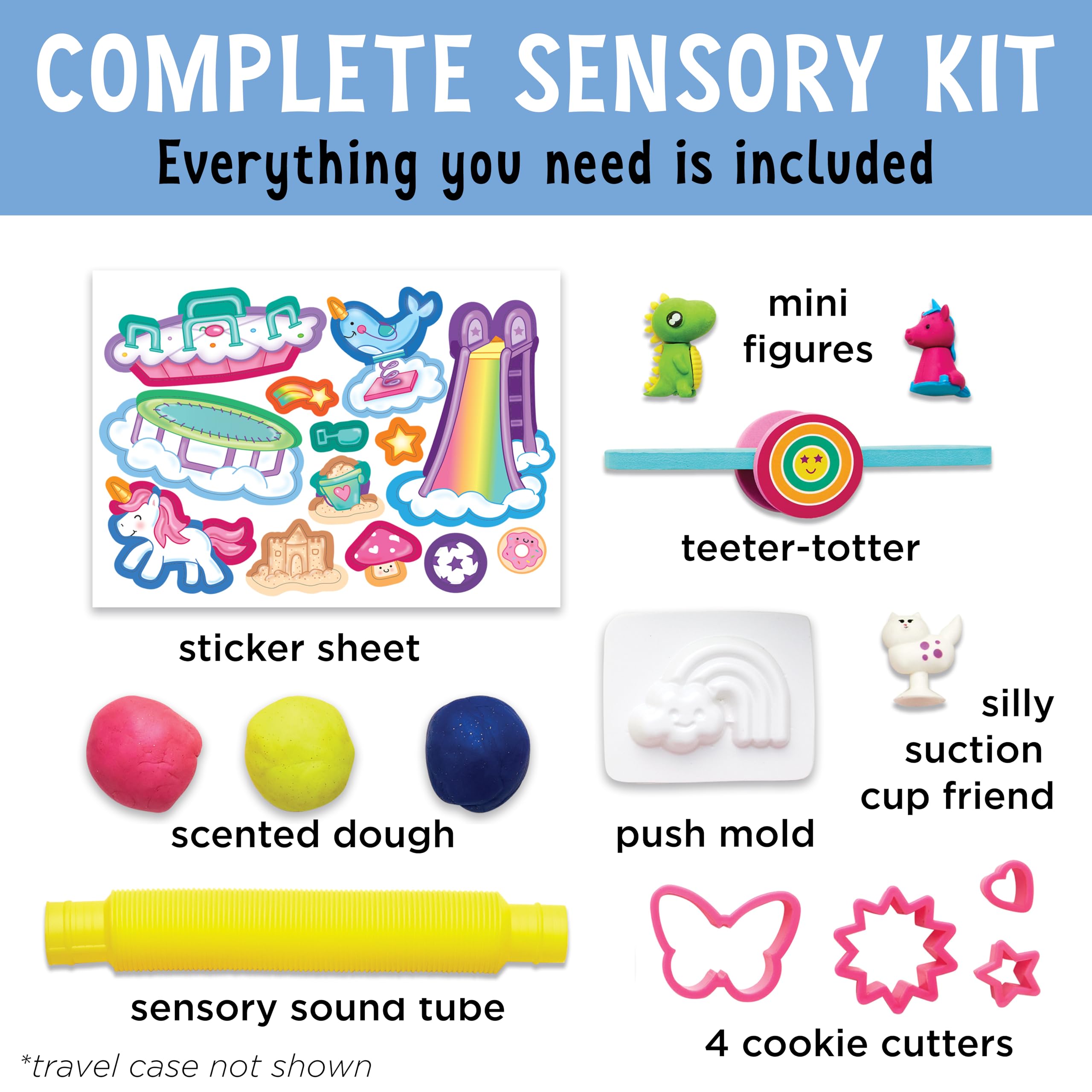Creativity for Kids Magical Playground Sensory On-the-Go Kit – Unicorn Sensory Bin for Toddlers Ages 3-5