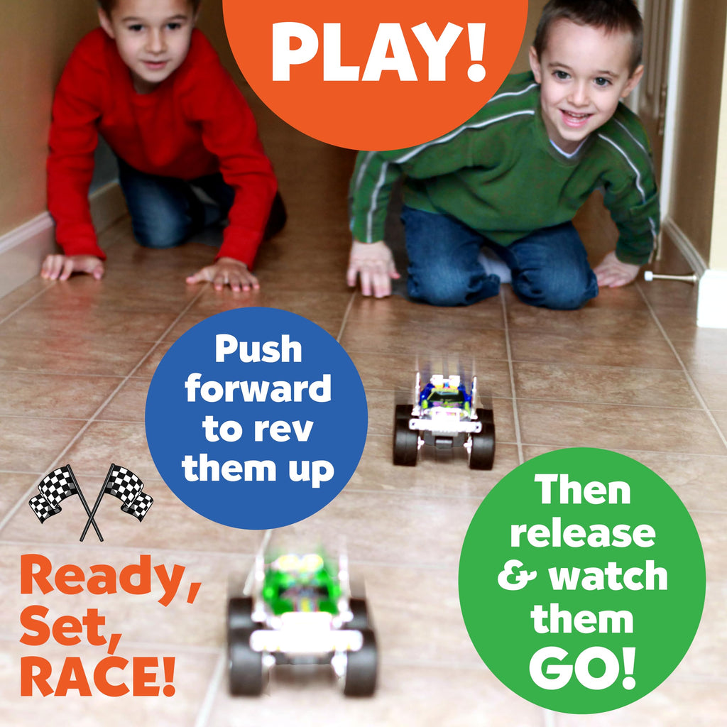 Creativity for Kids Monster Trucks Craft Kit – Customize 2 Pull-Back Toy Trucks with Stickers and Ramp, Ages 5-8