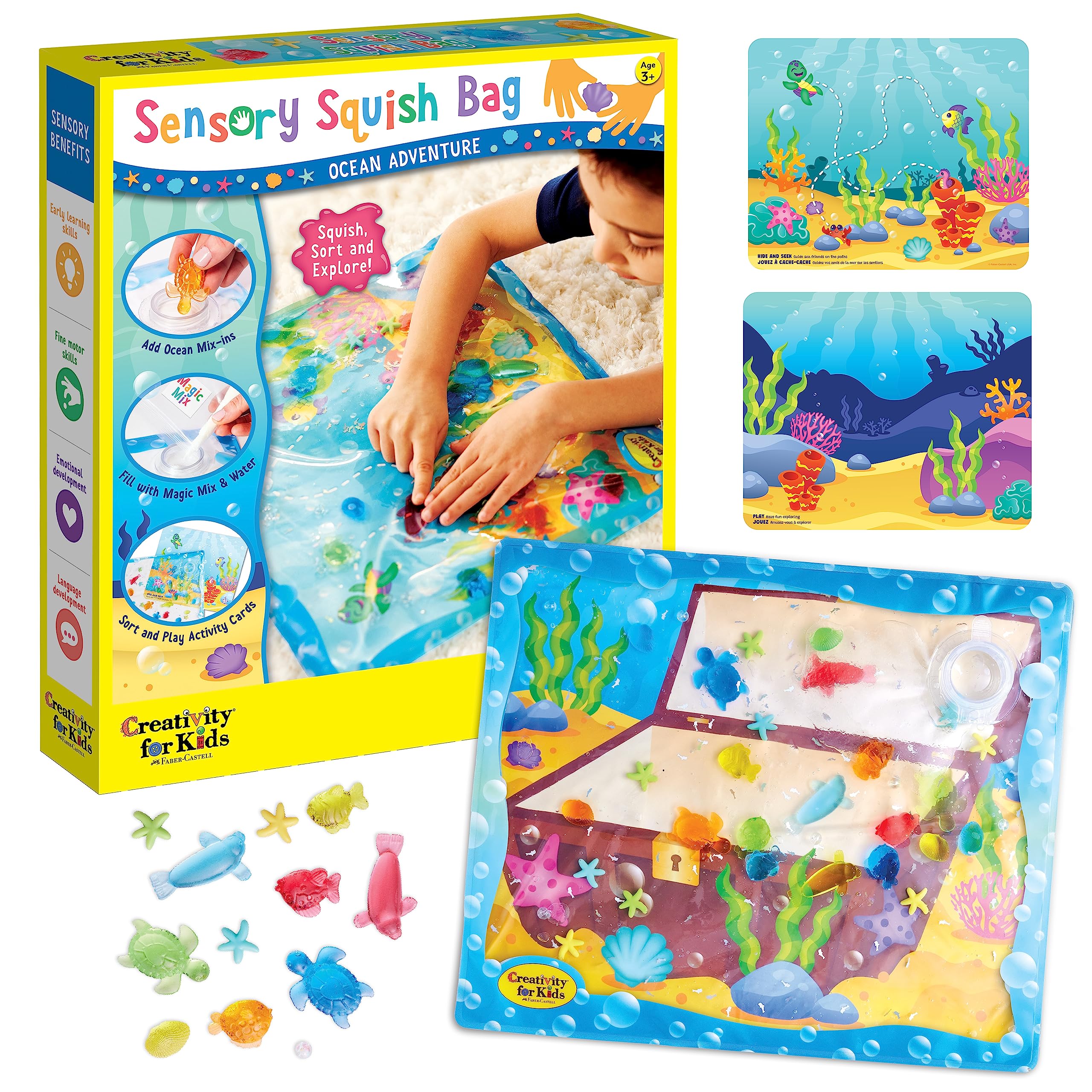 Creativity for Kids Ocean Adventure Sensory Squish Bag – Calming Sensory Toy for Toddlers Ages 3+