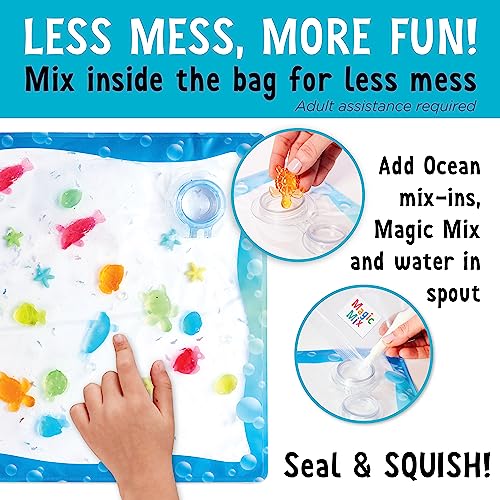 Creativity for Kids Ocean Adventure Sensory Squish Bag – Calming Sensory Toy for Toddlers Ages 3+