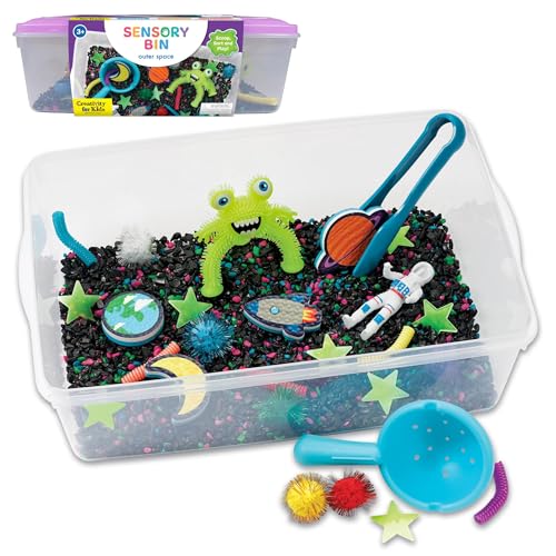 Creativity for Kids Outer Space Sensory Bin – Space Toys for Toddlers Ages 3-5+