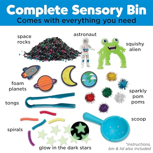 Creativity for Kids Outer Space Sensory Bin – Space Toys for Toddlers Ages 3-5+