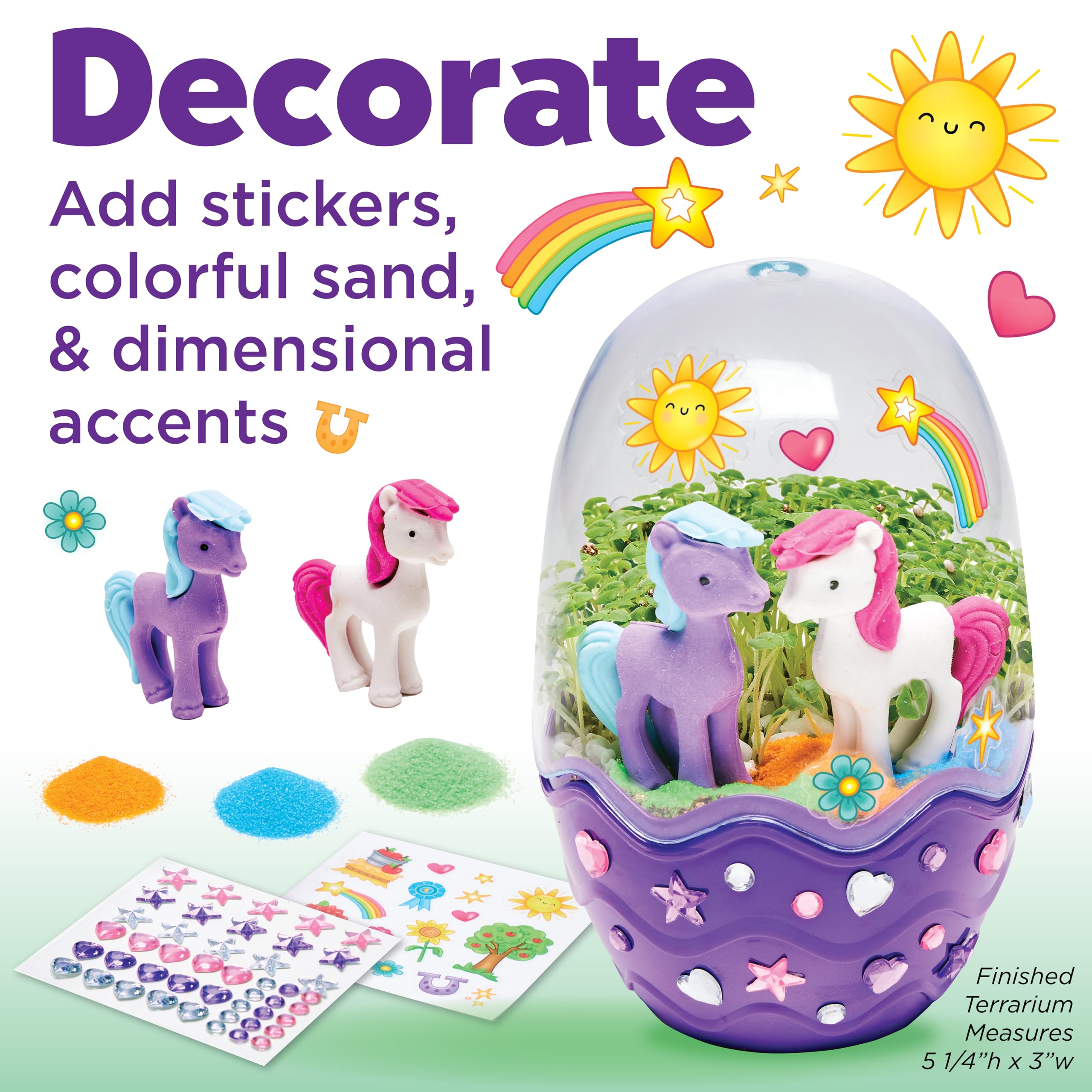 Creativity for Kids Pony Terrarium Kit – Horse Gifts for Girls Ages 6+