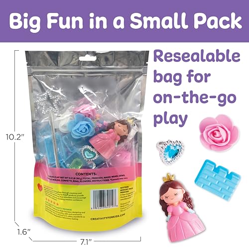Creativity for Kids Princess Sensory Pack – Calm Down Corner & Travel Toy for Ages 3+