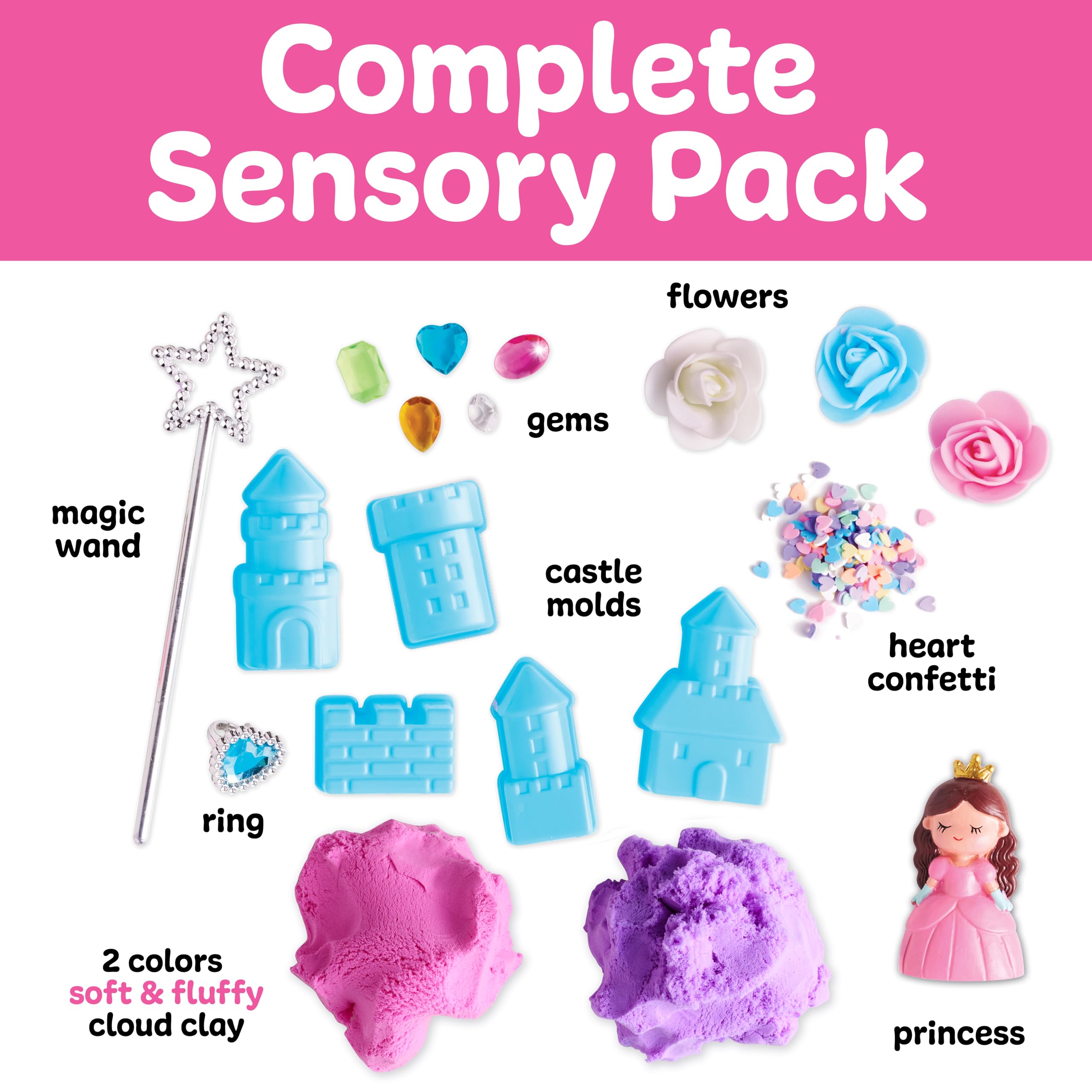 Creativity for Kids Princess Sensory Pack – Calm Down Corner & Travel Toy for Ages 3+