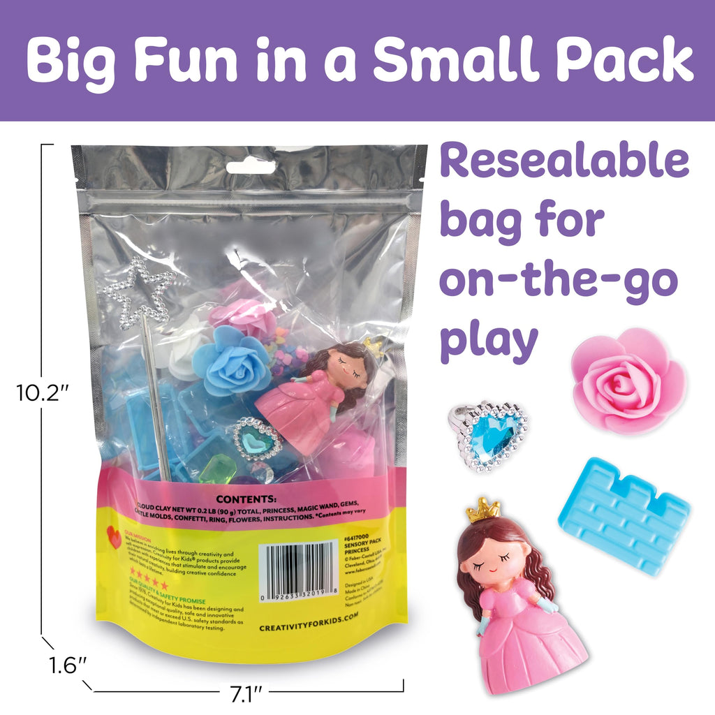 Creativity for Kids Princess Sensory Pack – Calm Down Corner & Travel Toy for Ages 3+