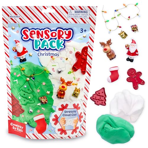 Creativity for Kids Sensory Pack Christmas – Portable Sensory Play Kit for Toddlers Ages 3+