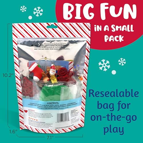 Creativity for Kids Sensory Pack Christmas – Portable Sensory Play Kit for Toddlers Ages 3+