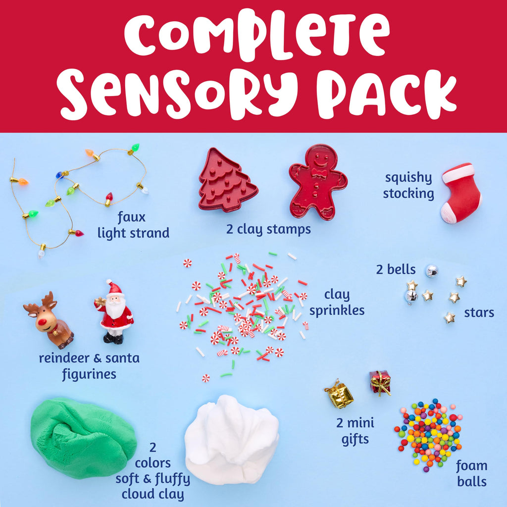 Creativity for Kids Sensory Pack Christmas – Portable Sensory Play Kit for Toddlers Ages 3+