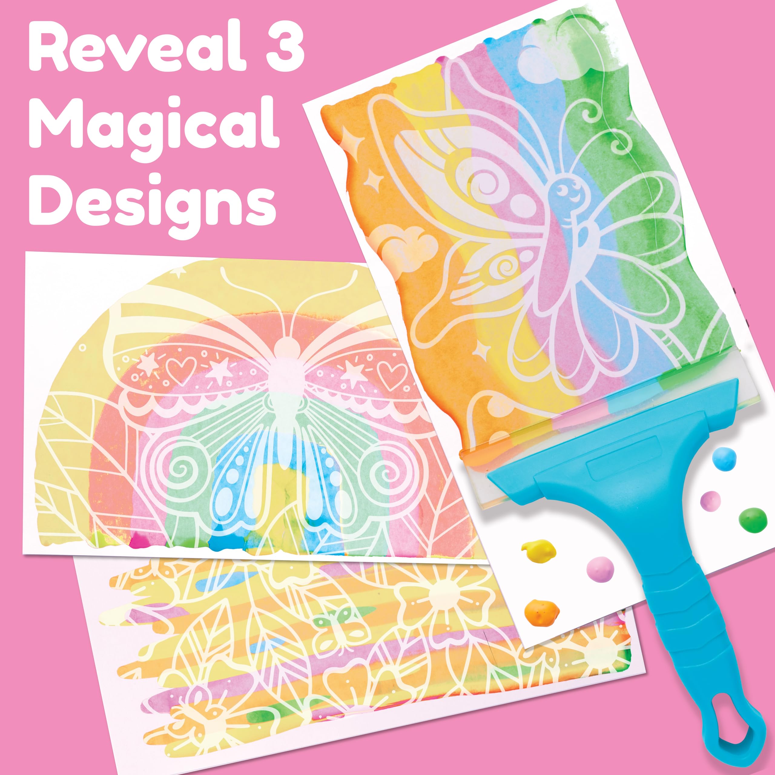 Creativity for Kids Squeegeez Magic Reveal Craft Kit: Butterfly Painting Activity for Ages 7+