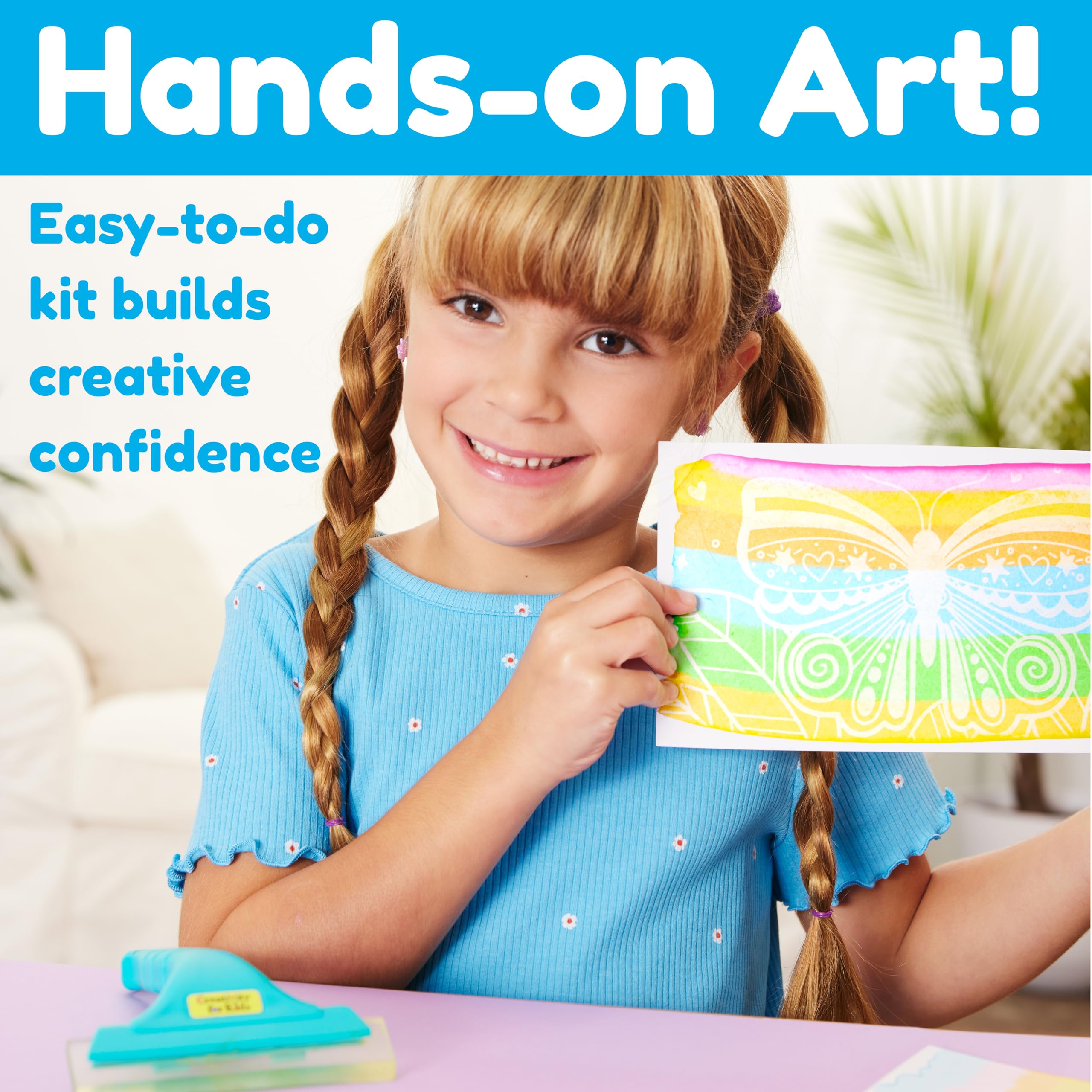 Creativity for Kids Squeegeez Magic Reveal Craft Kit: Butterfly Painting Activity for Ages 7+