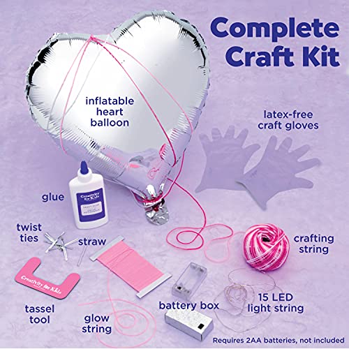 Creativity for Kids String Art Heart Light Kit – Glowing Lantern Craft for Ages 8+