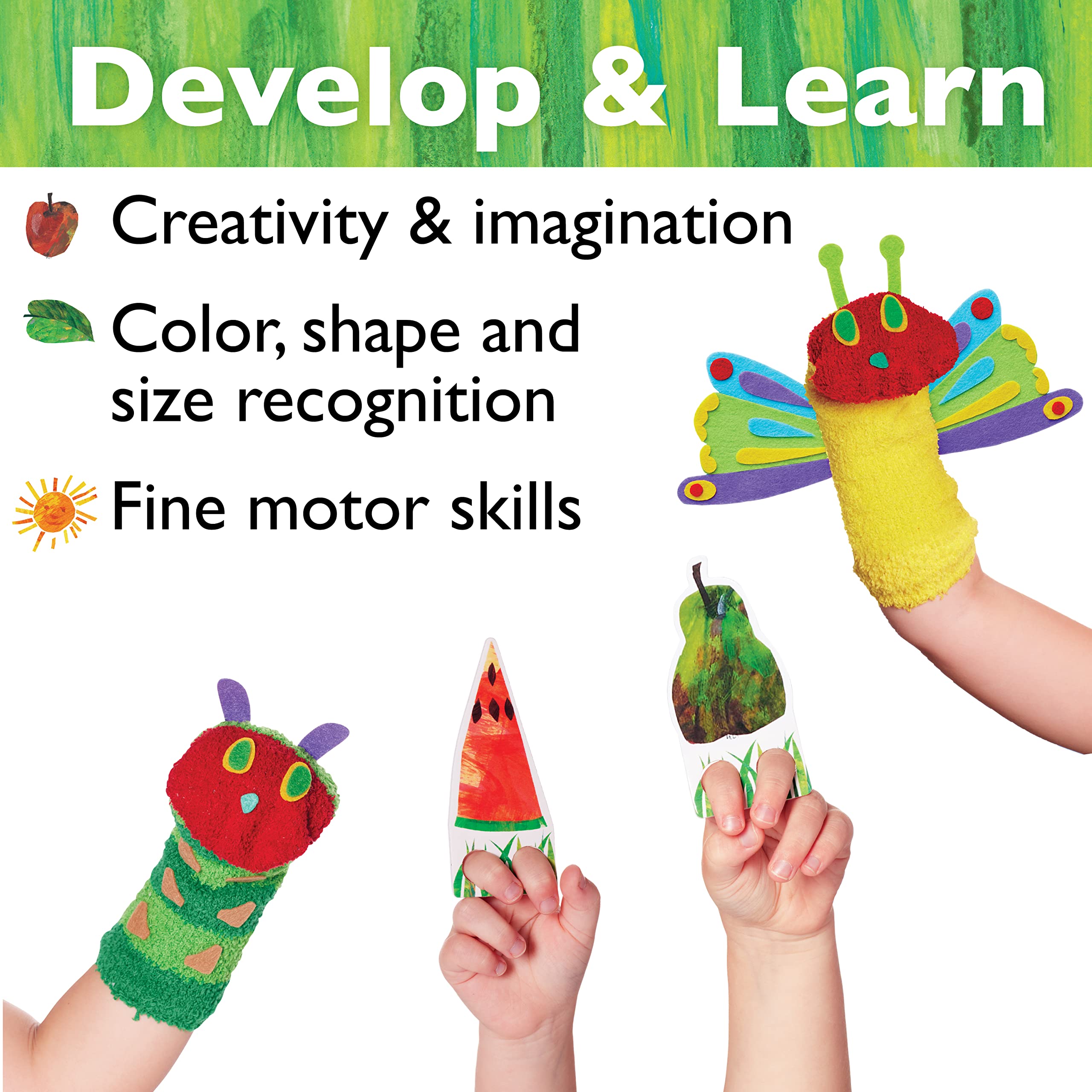 Creativity for Kids The Very Hungry Caterpillar Story Puppets: DIY Sock Puppet Kit for Toddlers (Ages 3+)