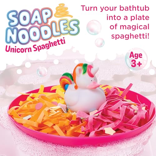 Creativity for Kids Unicorn Spaghetti Bath Set – Rainbow Soap Noodles Sensory Play for Ages 3+