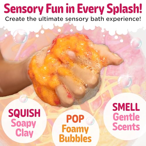 Creativity for Kids Unicorn Spaghetti Bath Set – Rainbow Soap Noodles Sensory Play for Ages 3+