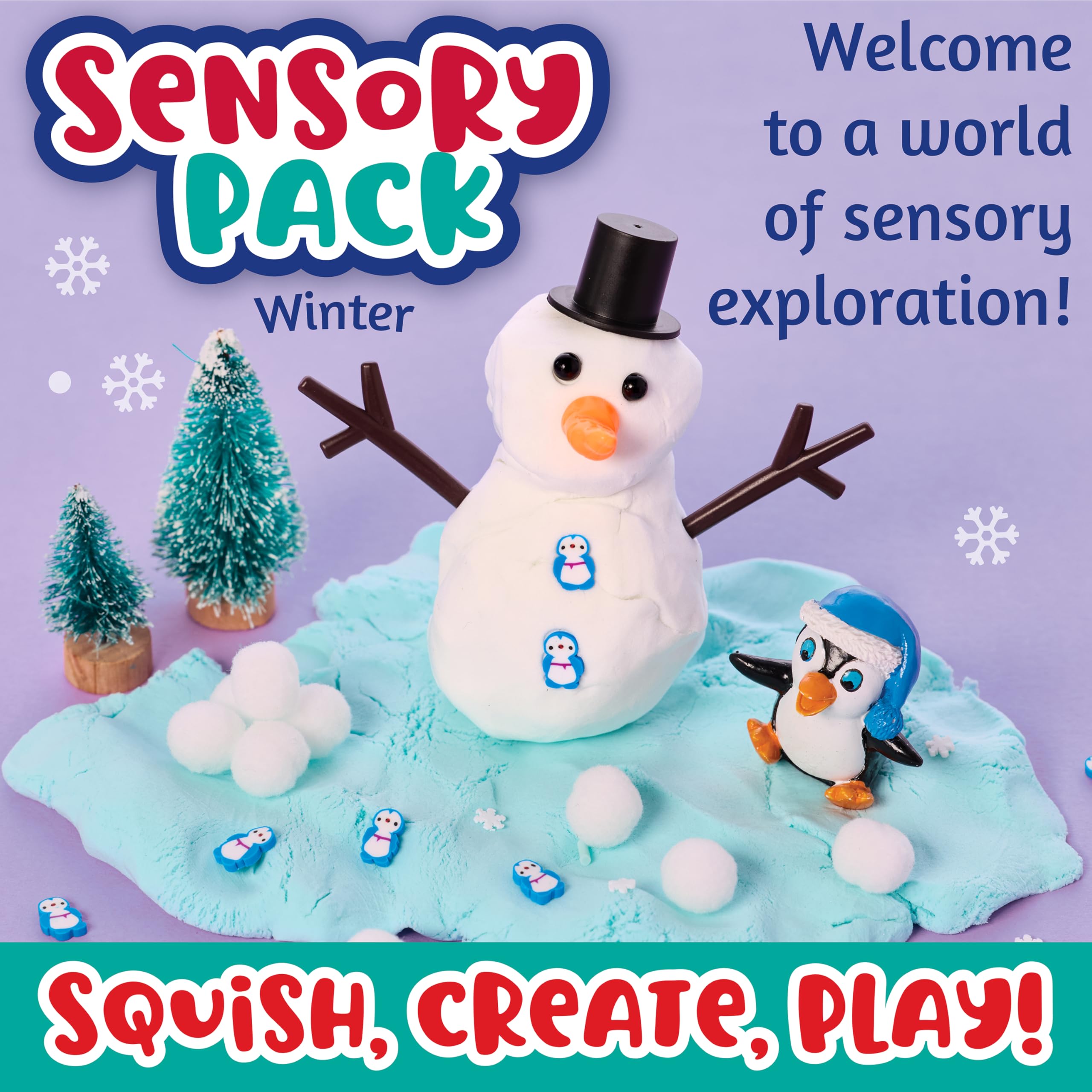 Creativity for Kids Winter Sensory Pack – Toddler Christmas Crafts & Sensory Toys for Ages 3+