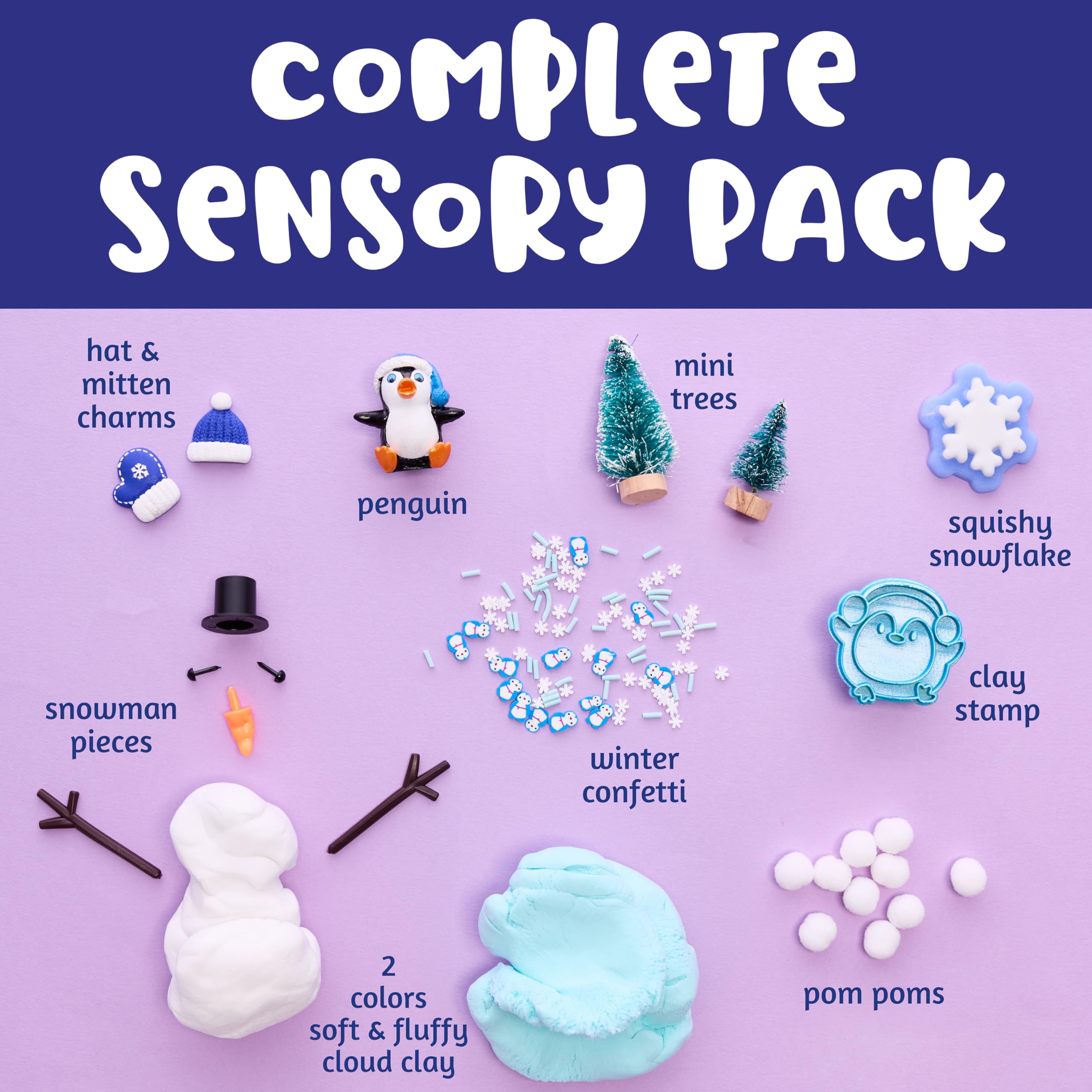 Creativity for Kids Winter Sensory Pack – Toddler Christmas Crafts & Sensory Toys for Ages 3+