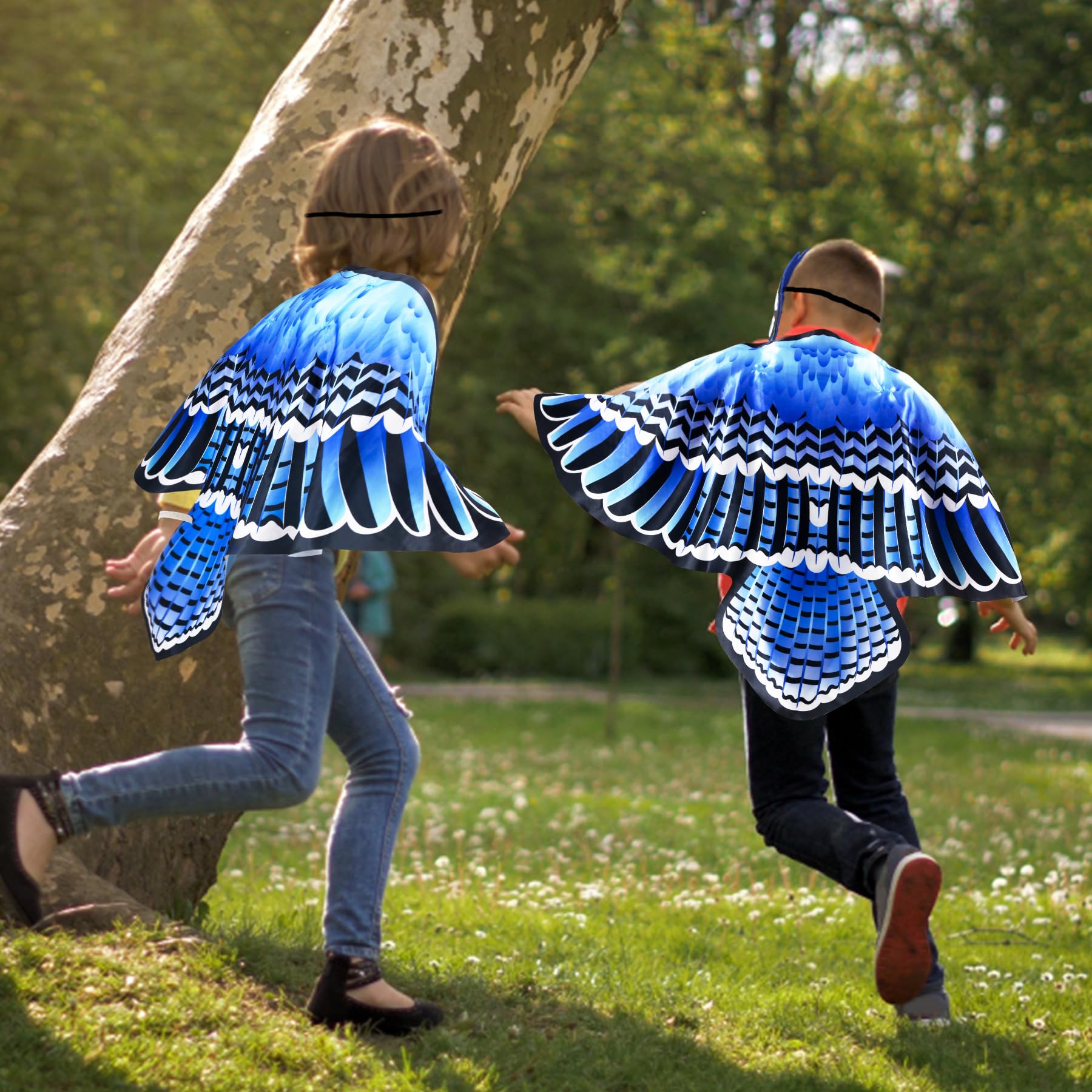 Creatoy Realistic Bird Costume for Kids – Eagle Wings with Mask, Ages 3-9