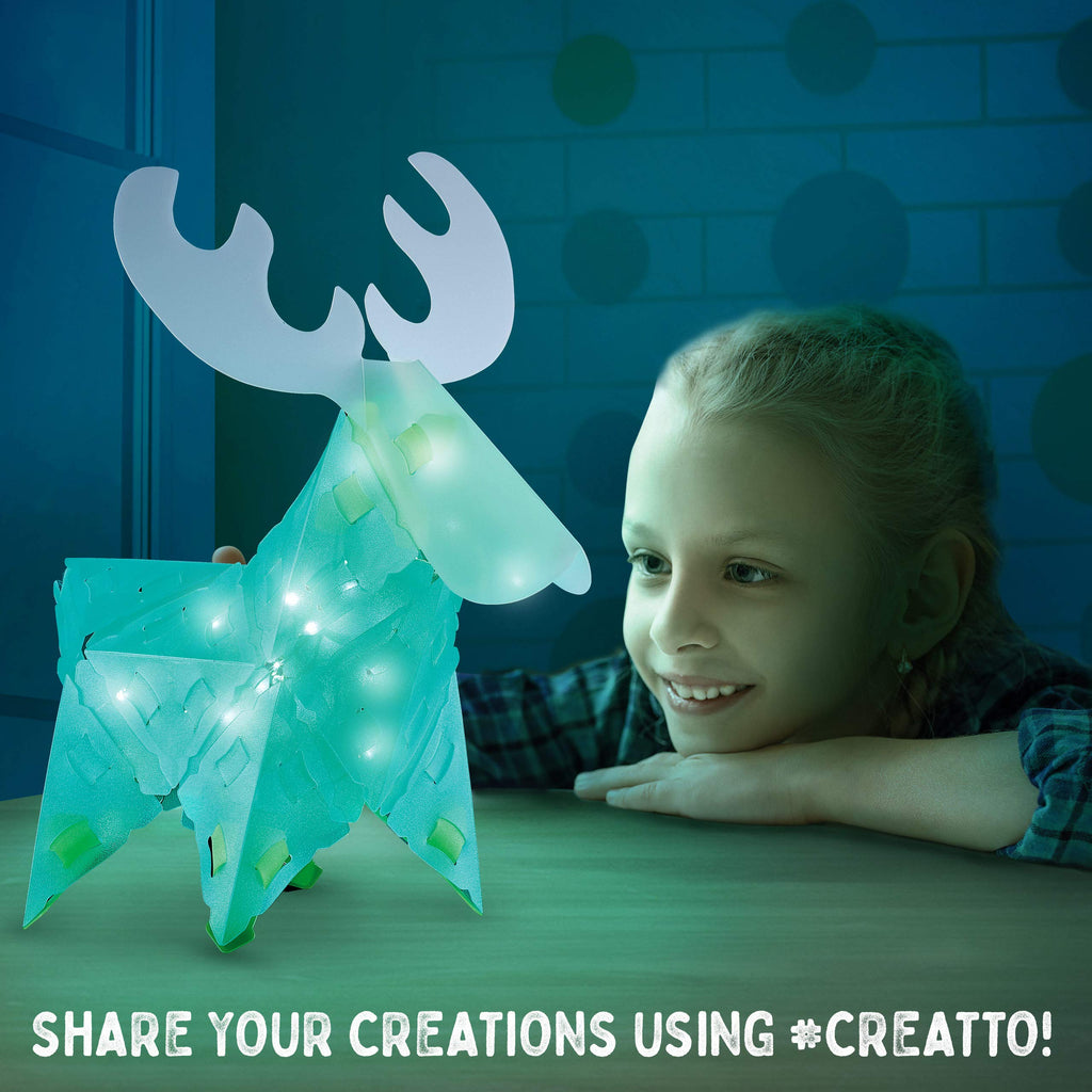 Creatto Magical Moose & Forest Friends – Light-Up 3D Craft Puzzle by Thames & Kosmos
