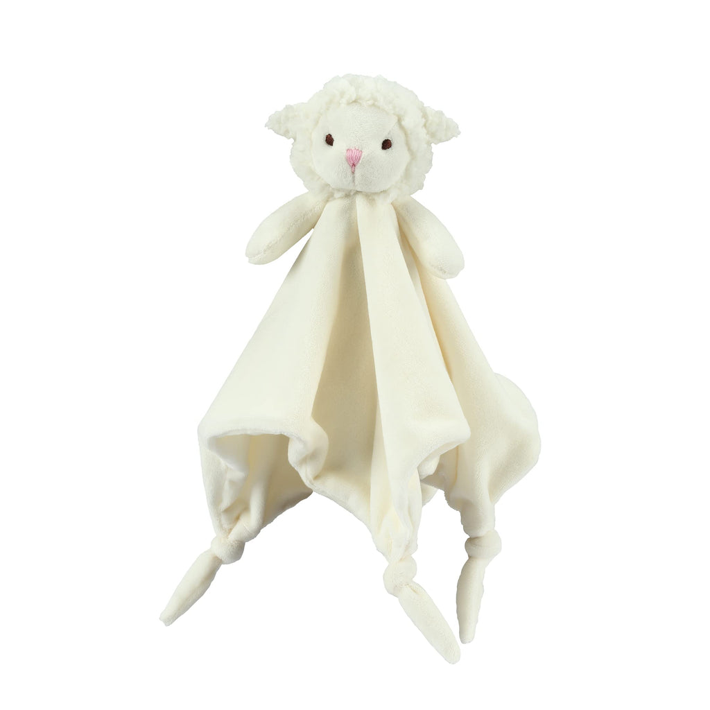 CREVENT Ivory Sheep Baby Security Blanket – Soft Minky Lovey with Tag