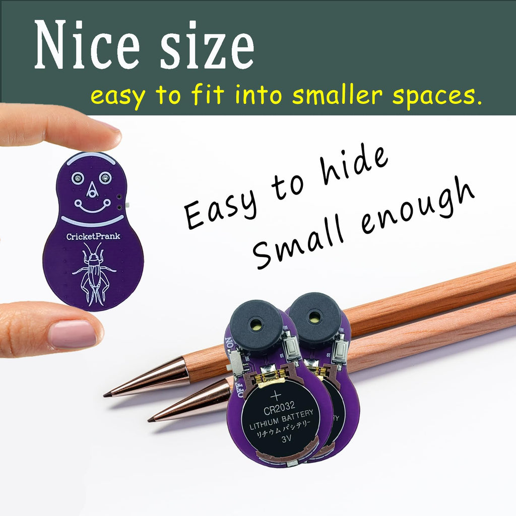 CricketPrank Noise Maker Prank (3 Pack) – Hidden Beeping Device with Random Chirp & Long Battery for Adults