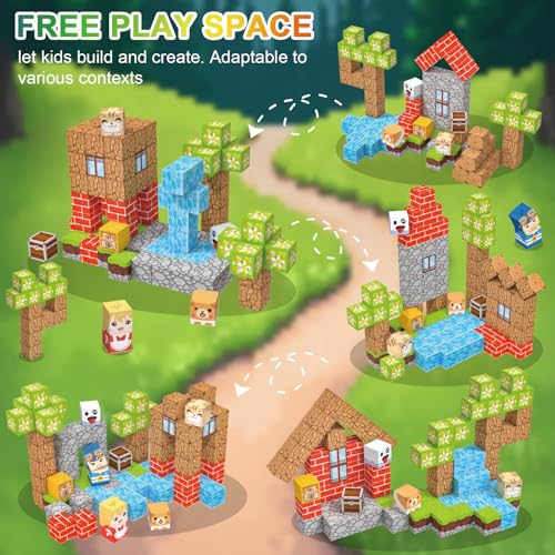 Crifeton 100-Piece Magnetic Building Blocks Set - 0.8 Inch Cubes in 25 Colors, STEM Montessori Toy for Ages 3+