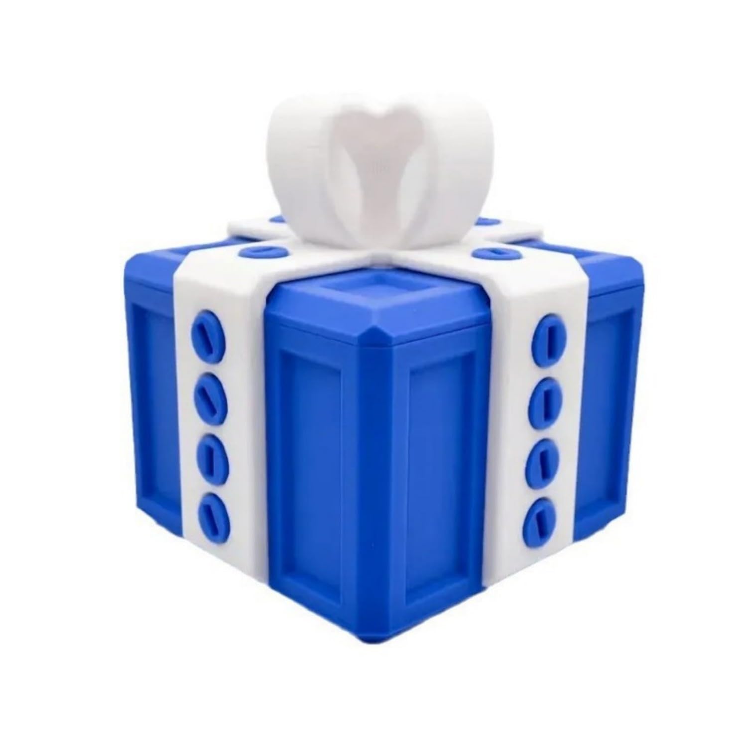 Critigulf Large Gag Prank Box with 20 Screws – Blue White Puzzle Gift Box