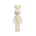 Crochet Bunny Rattle – Handmade Baby Toy with Soft Jingle for Sensory Development (White Bunny Doll)
